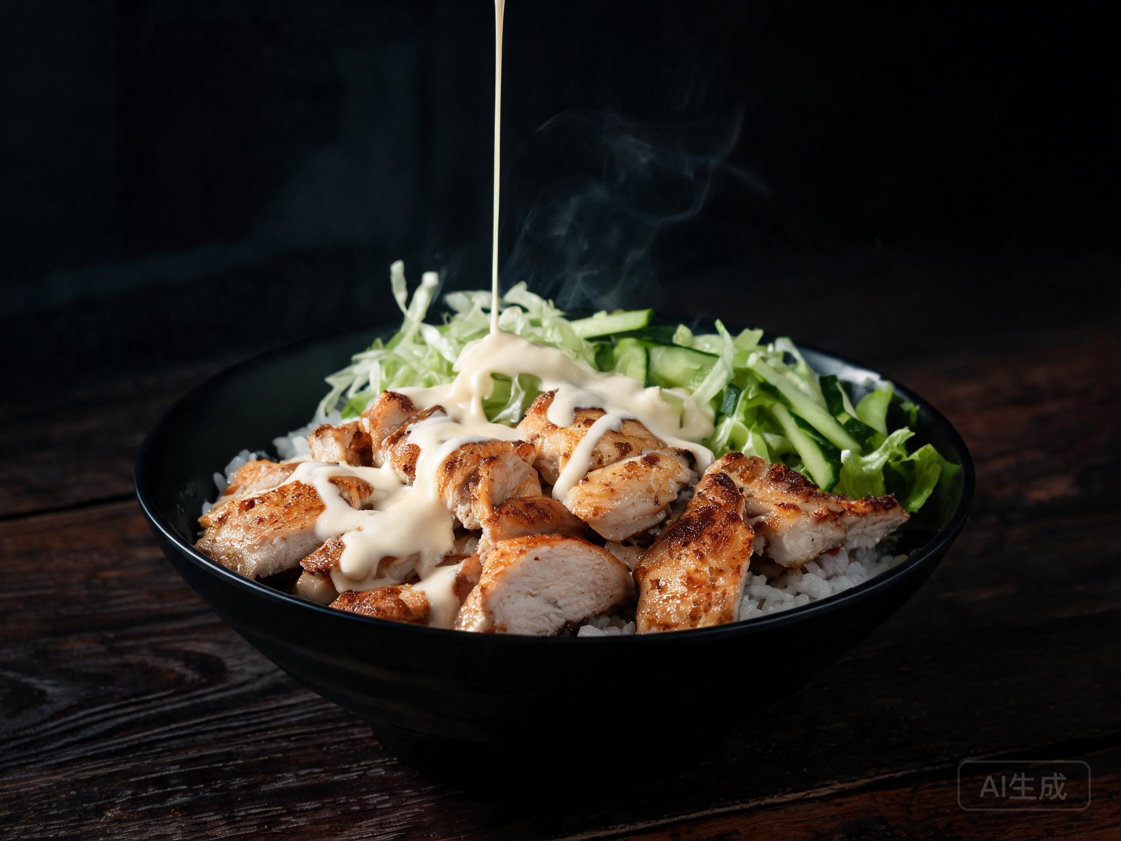 沙拉烤肉拌饭